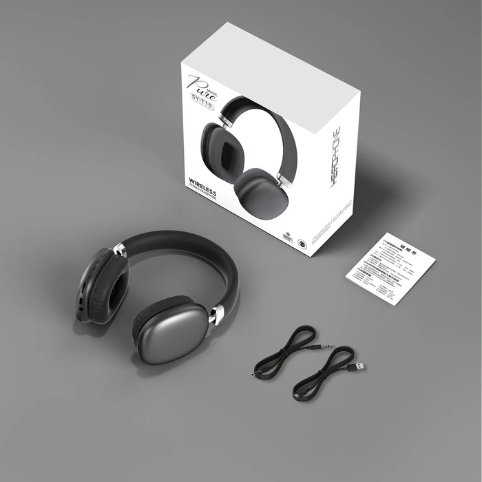 SY-T10 Black Wireless Headphones with ANC & 20H Battery Life