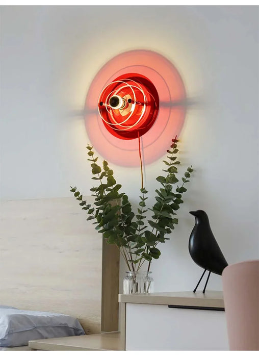 Red Decorative Wall Lamp for Stylish Room Atmosphere