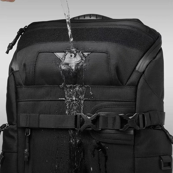 Black Waterproof 15" Laptop Backpack for Cycling & Outdoors