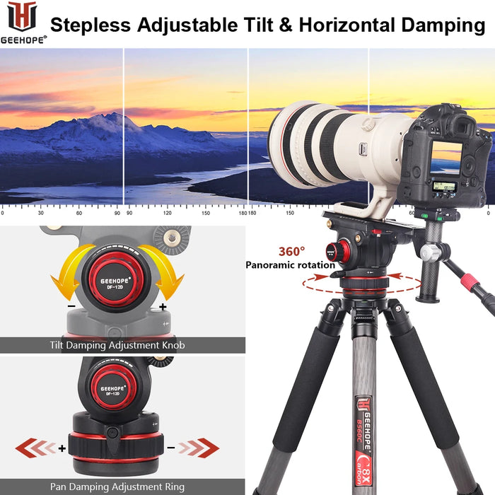 Professional Fluid Video Head for Tripod & DSLR