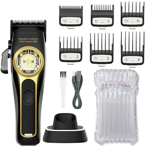High-torque rotary motor hair trimmer with T-blade for clean cuts