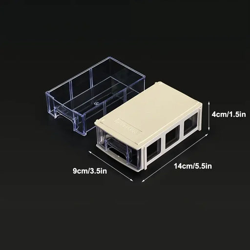 Durable Gray PE Plastic Storage Bins for Screws and Beads