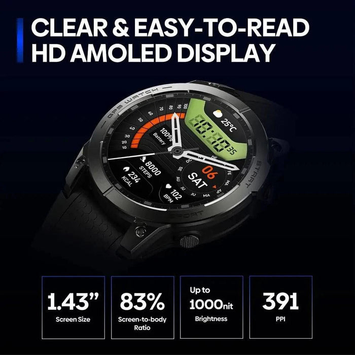 Health & Fitness Tracking with heart rate, blood oxygen, sleep monitoring