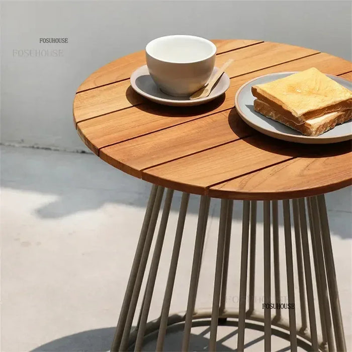 Creative Small Round Coffee Table Indoor Outdoor Use