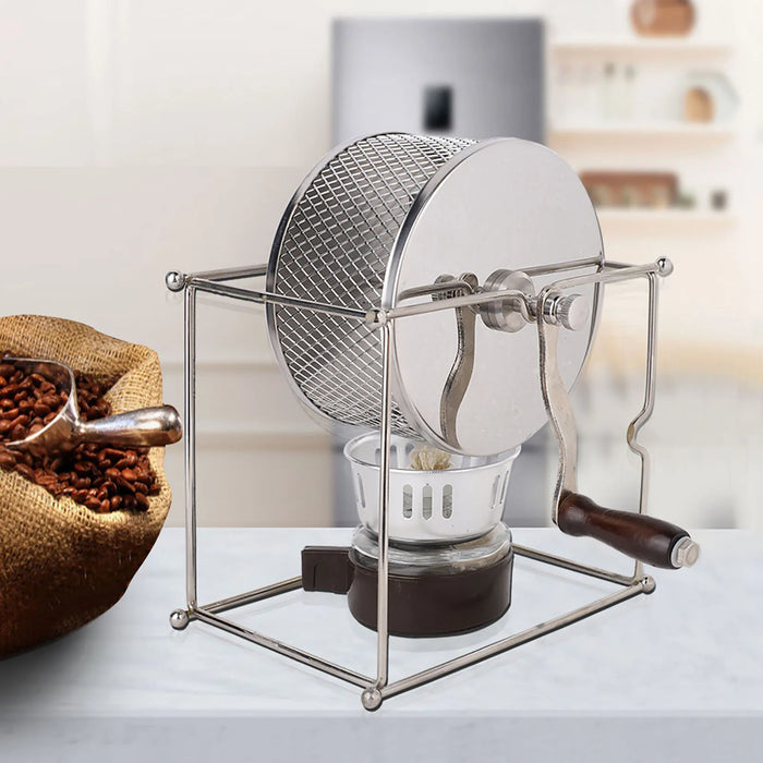 Stainless Steel Manual Coffee Roasting Machine with Handle
