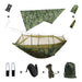 Mosquito net camping hammock with camouflage design for outdoor adventure