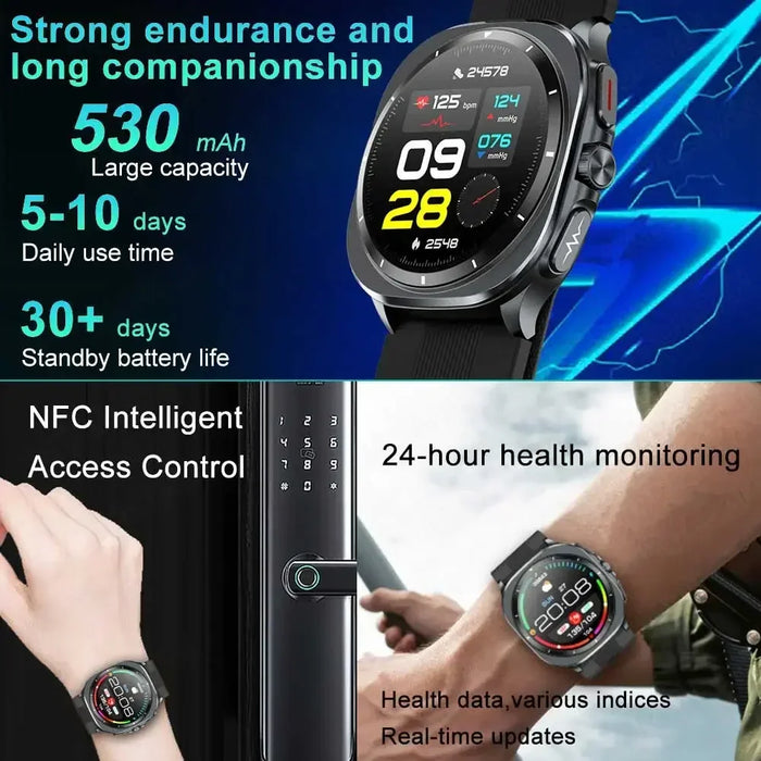 1.43" AMOLED Smart Watch with Call and BP Monitor
