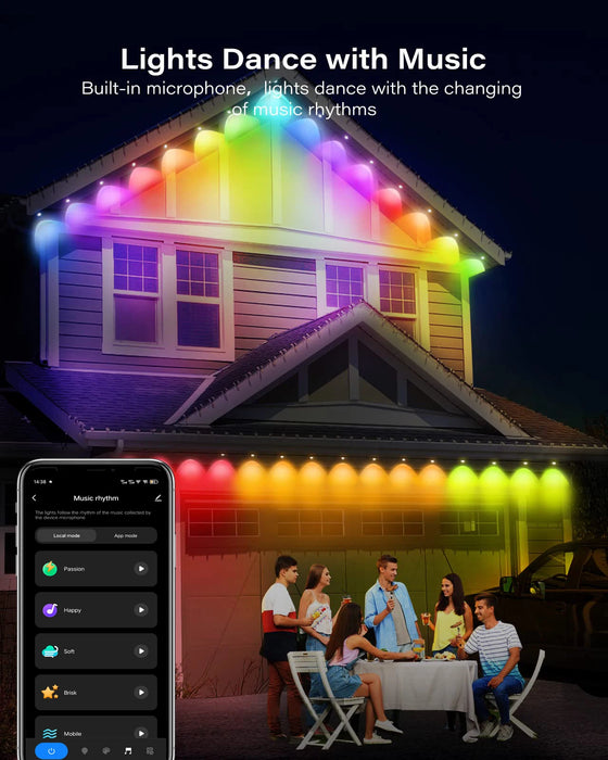 Smart RGBIC Outdoor Lights with WiFi Control