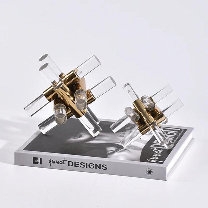 Metal Acrylic Cross Art Nordic Style Table Decor