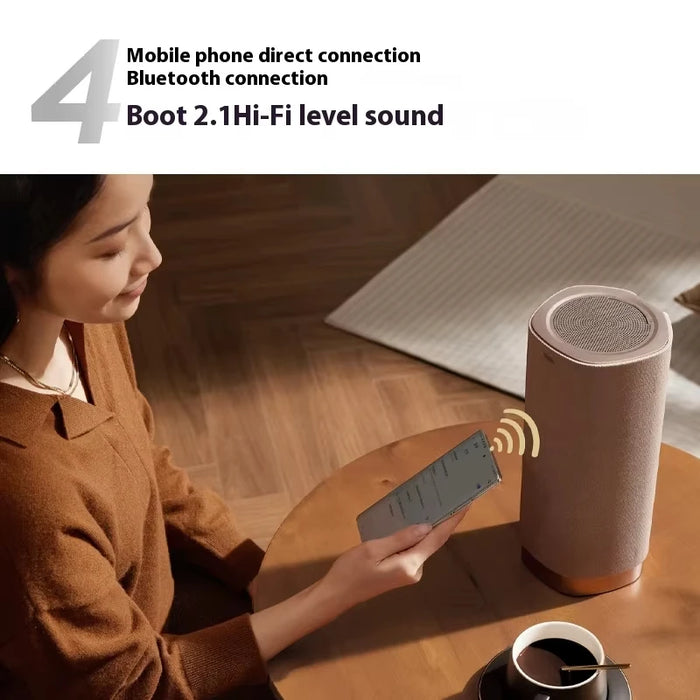 Grey Portable 1.1 Bluetooth Speaker with Subwoofer and Dolby Atmos