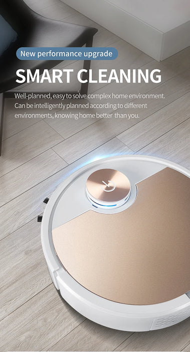 Robot Vacuum Cleaner Smart APP Control Wireless Sweeping Silver for dust, pet hair, and debris removal