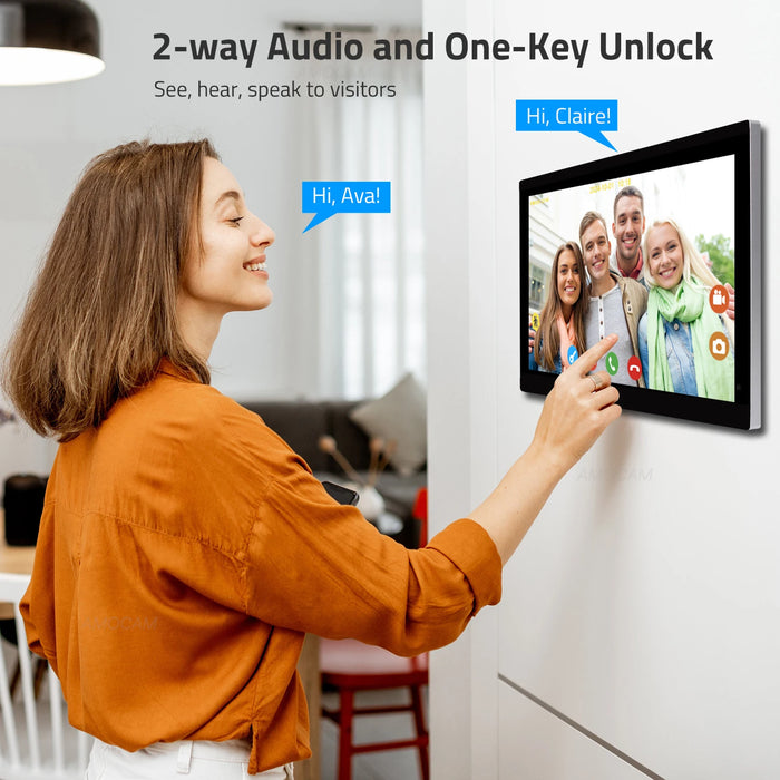 10.1" Smart Video Doorbell System with 1080P Camera