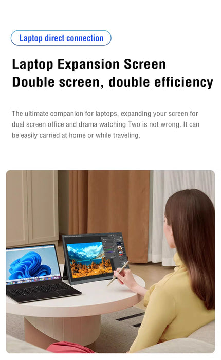 10.5-Inch Portable Monitor 1280P HDR Display for Laptop or Console