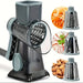 Rotary Manual Cheese Grater with 3 Interchangeable Blades for effortless grating
