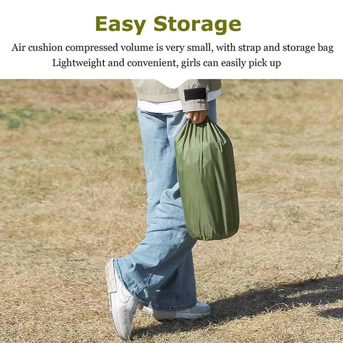 Double Sleeping Pad 200cm Self-Inflating Mat with Pillow for Camping
