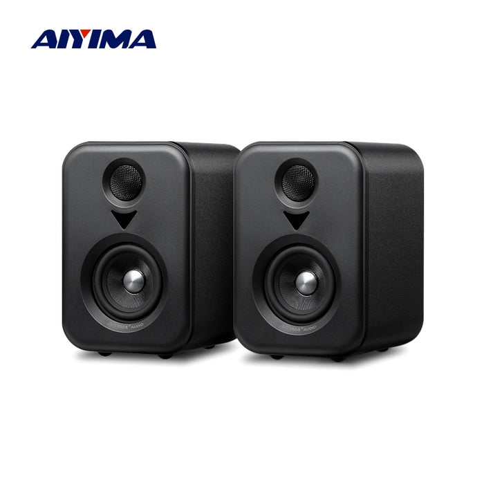 Wooden Bluetooth Studio Speakers with Subwoofer Output