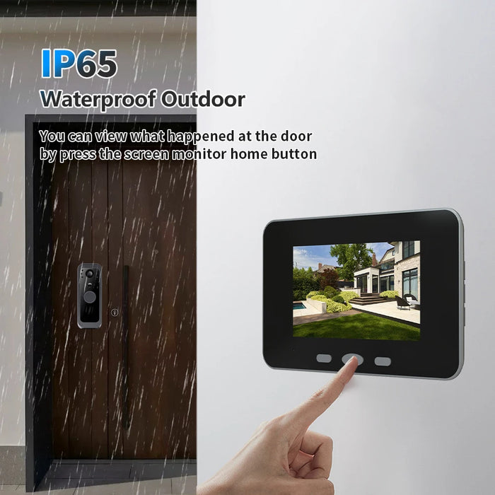 Outdoor Waterproof Doorbell Camera with Motion Detection