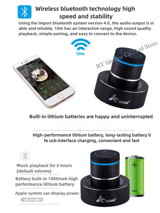 Smart Metal Speaker with Touch Controls and 360° Sound