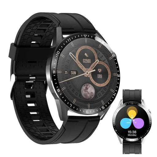 Black digital smartwatch with 13-inch Color Display and Compass