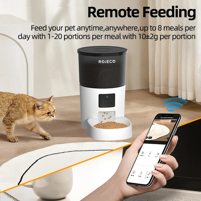 Automatic Cat Feeder with Camera – Smart Video Pet Food Dispenser for monitoring pets' feeding habits
