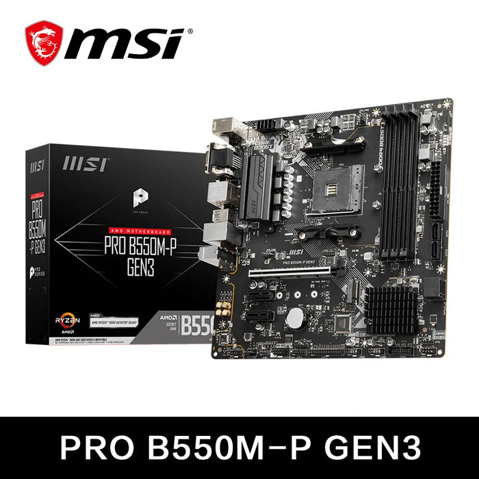 AMD B550M AM4 DDR4 M2 PCI-E Gen3 Motherboard with 71 HD Audio