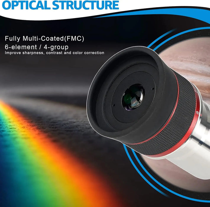 1.25" Zoom Eyepiece 3–8mm for Planetary Viewing