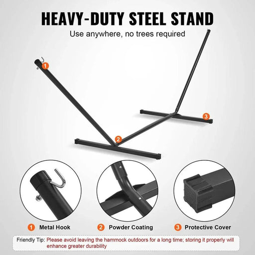 Sturdy T-shaped steel stand with handcrafted ropes for strength and durability