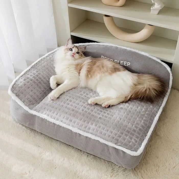 Dog Bed – Soft Winter Cushion Mat, Cozy Pet Bed for Small to Medium Dogs, Brown