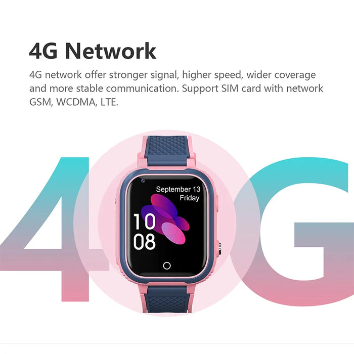 Smart Watch for Kids with GPS, Video Call, WiFi, Waterproof, 8G ROM, Camera, Pink