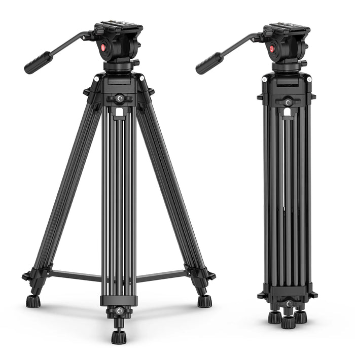 61” Heavy Duty Tripod with Fluid Head for DSLR & Video