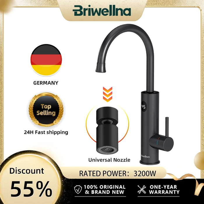 Waterproof Digital Kitchen Faucet with Fast Heating