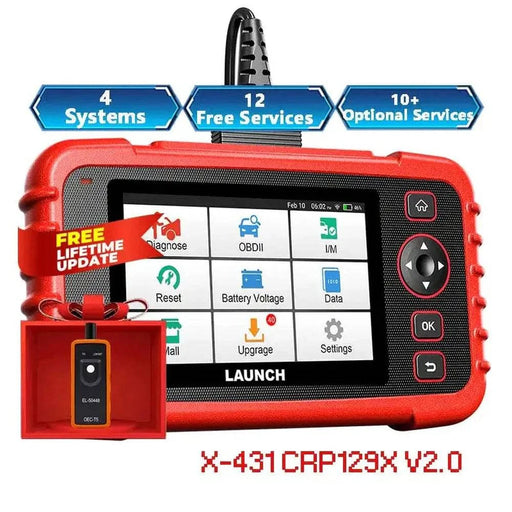 OBD2 Scanner Code Reader Diagnostic Tool with ABS, SRS, and TPMS Reset (CRP129X V20) diagnostic scanner for engine, ABS, airbag (SRS), and transmission systems