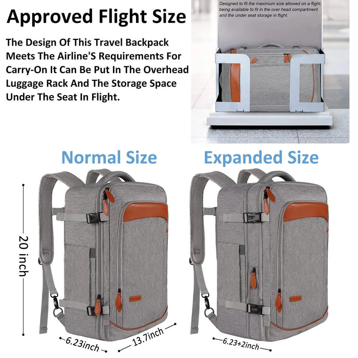 Versatile carrying options, functions as carry-on luggage or daypack