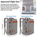 Versatile carrying options, functions as carry-on luggage or daypack