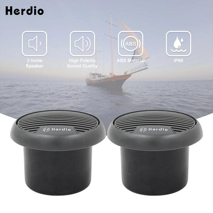 3-Inch Outdoor Waterproof Bluetooth Stereo Speakers (140W)