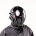 Futuristic black helmet mask with cool mechanical sci-fi design