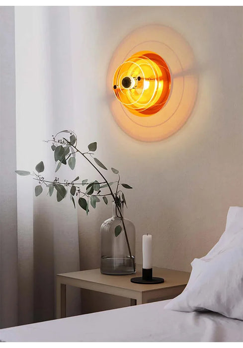 Antique Bauhaus Orange Wall Lamp for Living Room Decor