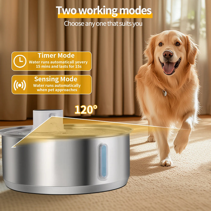 Stainless Steel Pet Water Fountain 8L
