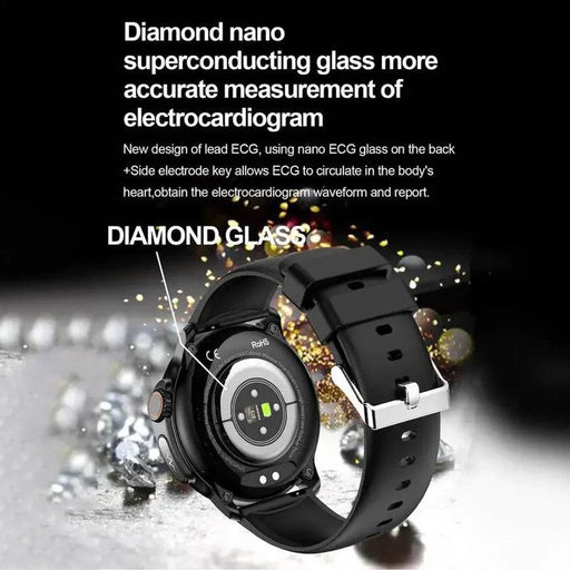 Smart Watch Waterproof Fitness Tracker Sleep Heart Rate Monitor for Men & Women (black) - FLUXA