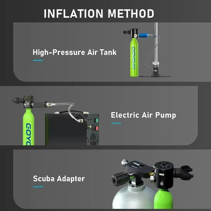 0.5L Mini Diving Oxygen Tank for Scuba & Snorkeling