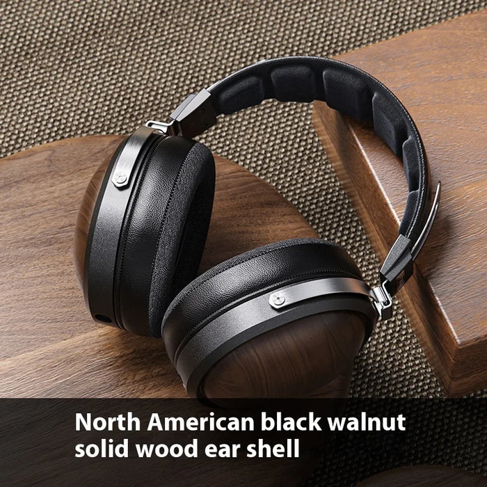 Studio-Grade Over-Ear Wired Headphones with Nanowood