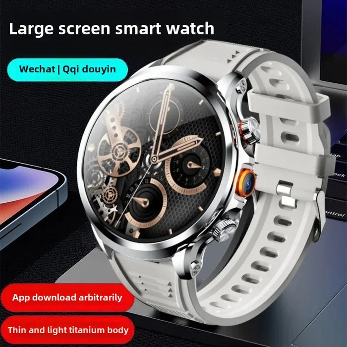 Silver 4G Smartwatch with SIM Slot & Fitness Tracker
