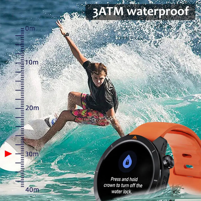 Sports Smartwatch 3ATM Waterproof Orange