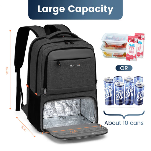 156-inch Insulated Lunch Backpack Cooler Bag – Waterproof Picnic & Travel Backpack – Purple - Insulated lunch backpack cooler bag with waterproof design in purple