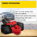 Red heavy duty nylon double braided kinetic recovery tow rope