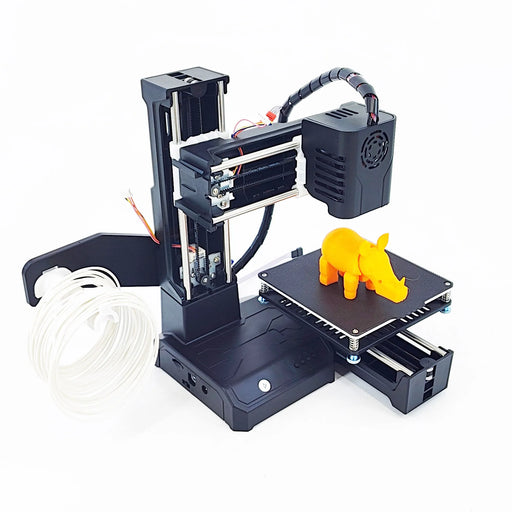 Mini 3D Printer for home use with easy Fused Deposition Modeling technology and compatible with flexible TPU and rigid PLA filaments, 175mm diameter, and Australian plug