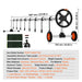 Package Contents include 22ft Pool Cover Reel, 2 Sandbags, Assembly Hardware & Tools, and Instruction Manual