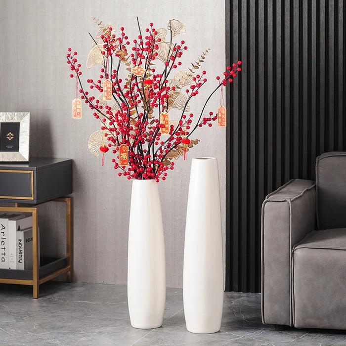 Rhombus 71cm Glazed Ceramic Vase Indoor Outdoor Display