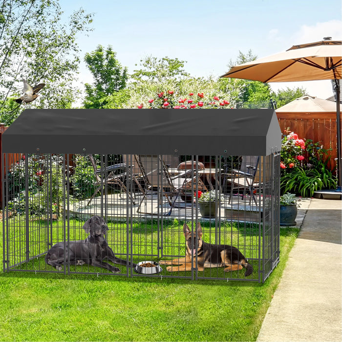 Waterproof Outdoor Dog Cage with Strong Latches & Stakes XL-47x50x65in