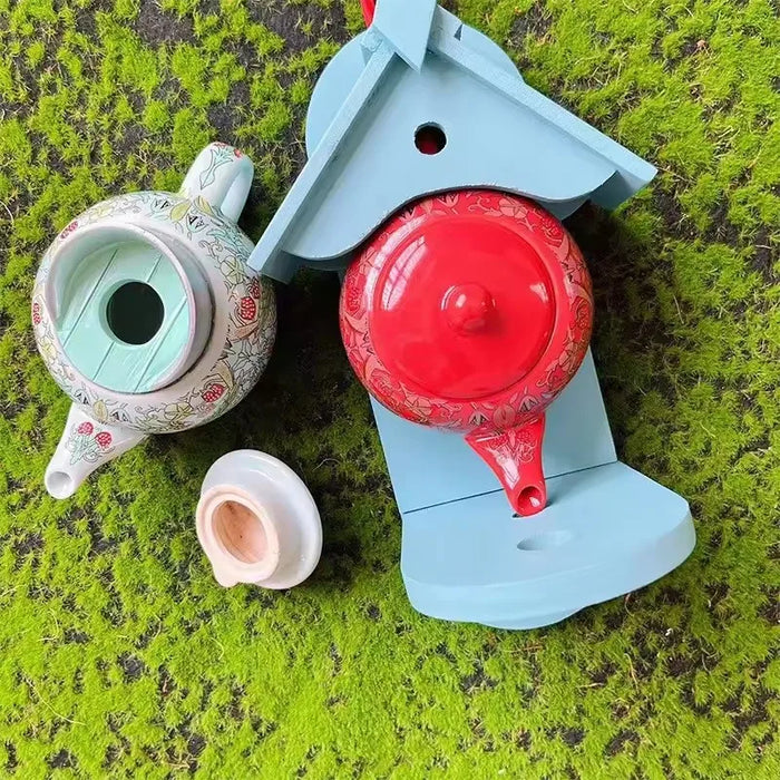 Hanging Ceramic Bird Feeder Outdoor Garden Decoration for Feeding Small Birds